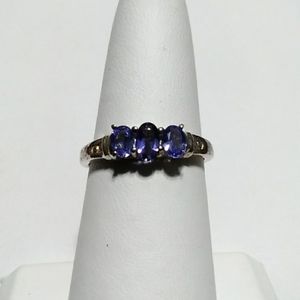 Iolite and Tanzanite Ring
